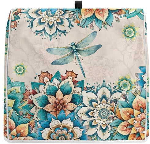 UNICEU Boho Floral Dragonfly Kitchen Aid Mixer Protective Dust Cover- Stand Mixer Blender Cover Kitchen Appliance Dust Cover with Pocket Decor Acc...