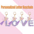Suweibuke Cute Pink Key Chains for Women Girls, Initial Letter Keychains with Tassel, Charms for Key Purse Handbags Backpacks...
