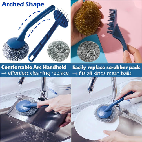 Outdoor Brush Cleaner Pack - Set of 6 Brushes for Cleaning Boat and Sink...