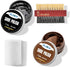 Black&Mid Brown Shoe Polish Kit, Boot and Leather Shoe Shine Kit, Horse Hair Polish Brush and Pig Bristle Cleaner, Towel(Black + Mid Brown)...