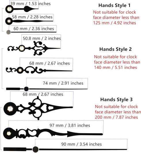 Youngtown 12888 Trigger Quartz Clock Movement with Music Chime Box 1/2 Inch Maximum Dial Thickness, 59/64 Inch Total Shaft Length...