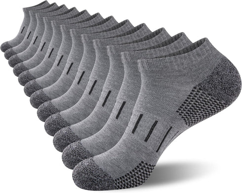 Heatuff Mens Athletic Ankle Socks Moisture Wicking Cushion Running Low Cut Sock 6 Pack...
