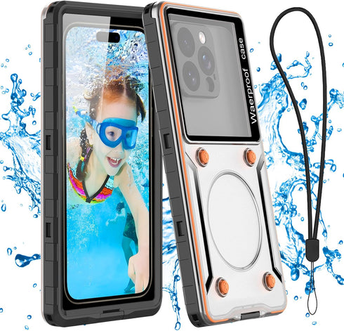 Waterproof Phone Case,Universal Underwater Pouch Dry Bag Beach Travel Essentials Snorkeling Case Compatible for iPhone 15 14 13 12 11/SamsungS24/L...