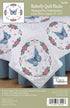 Tobin Butterfly/Rose Stamped for Embroidery Quilt Blocks, White......
