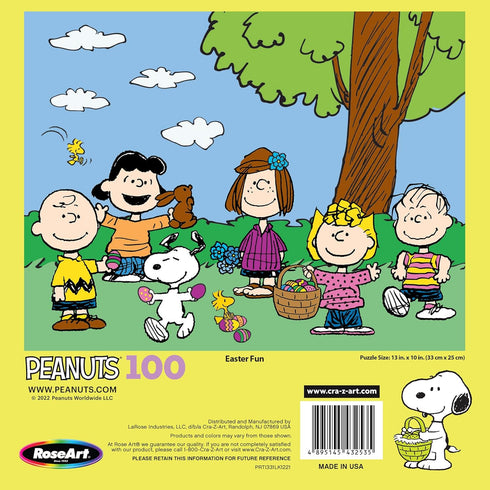 RoseArt - Peanuts - Easter Fun - 100 Piece Jigsaw Puzzle for Kids and Adults...