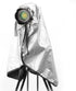 Movo CRC03 Extra-Long Camera Rain Coat Rain Cover for DSLR Cameras, Lens, and Tripod (Metallic Gray)...