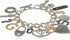 GUESS "Basic Mixed Metal Logo Charm Toggle Charm Bracelet...