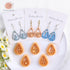 Puocaon Mystic Boho Clay Cutters - 7 Pcs Teardrop Polymer Clay Cutters for Earrings Making, Cute Cats Clay Earring Cutters, Flower Teardop Cutters...