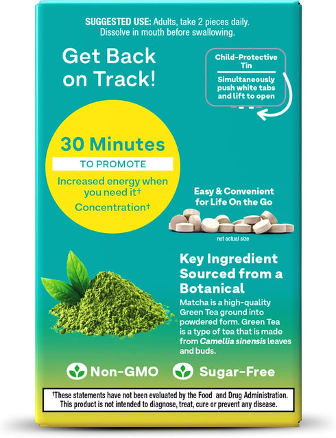 Natrol Quick Balance Energy Mints, Energy Supplement, 30 Lemon Green Tea Naturally and Artificially Flavored, 30 Count, 15 Day Supply...
