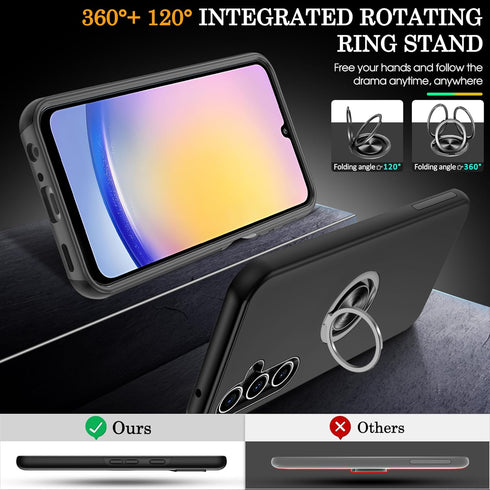 for Samsung Galaxy A15 5G Case with Screen Protector×2, Galaxy A15 5G Phone Case with 360°Magnetic Ring Holder Kickstand Phone Case for Samsung A1...