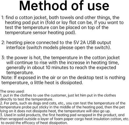 Heating Pad, 5V USB Washable Super Large Carbon Fiber Electric Cloth Heating for Neck, Back, Stomach, Lumbar Spine, Black...