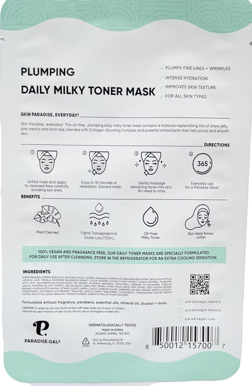Plumping Face Masks (10-Pack) Korean Skincare Infused with Collagen, Snow Jelly, Panthenol, Niacinamide & Ceramide - Volumizing Solution for Fulle...