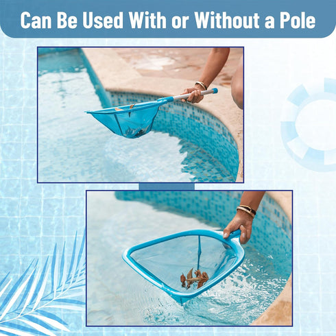 UNCO- Pool Skimmer Net with Pole, 25", Hot Tub Skimmer Net, Leaf Skimmer with Pole, Pond Skimmer Net, Pool Net with Pole, Pool Skimmer Net with Po...