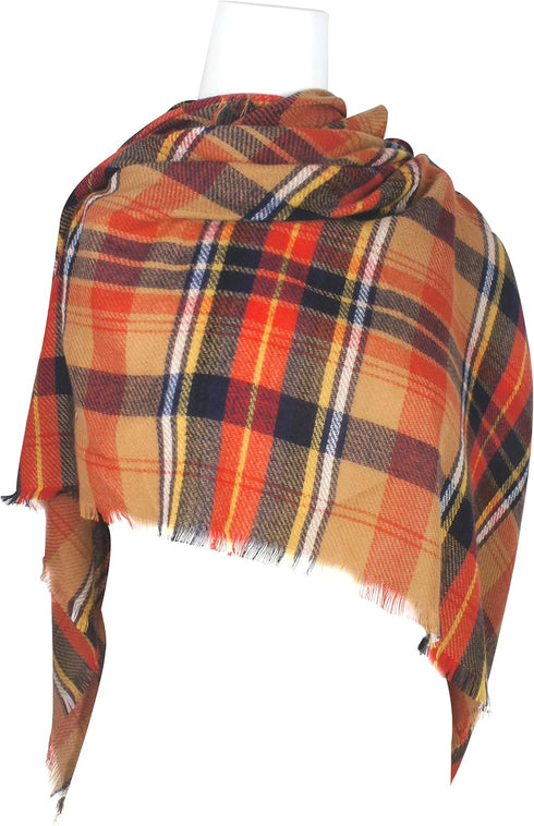 VIVIAN & VINCENT Triangle Fall Winter Soft Plaid Scarfs for Women Scarf Warm Shawls and Wraps...