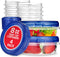 Stock Your Home 8oz Plastic Containers with Twist Top Lids (4 Pack), 1 Cup Small Freezer Containers for Leftover Food, Airtight Reusable Soup Cont...