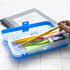 BAZIC Plastic Pencil Case 8" Double Deck Utility Storage Box, Bright Color, Multi Purpose Organizer, 4-Pack...