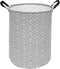 19.7 Inches Large Laundry Basket Waterproof Round Cotton Linen Collapsible Storage bin with Handles for Hamper Kids Room,Toy Storage(Geometric)...
