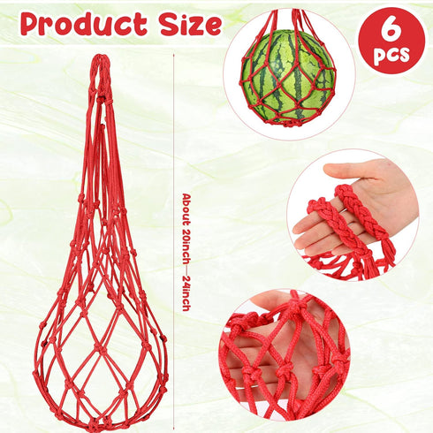 Nuenen 6 Pcs Watermelon Net Melon Hammock Melon Cradle Plant and Garden Supports Pumpkin Support Hanging Bag Protects Watermelons, Honeydew, Squas...