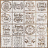 16 Pieces Inspirational Word Stencils Kit Motivational Stencil Reusable Phrase Word Template Family Sign Stencils for Painting on Wood, Porch, Fro...