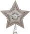 Kurt Adler 13.5-inch Star Treetop with Ivory Pearls and Platinum Glass Glitter...