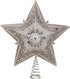Kurt Adler 13.5-inch Star Treetop with Ivory Pearls and Platinum Glass Glitter...