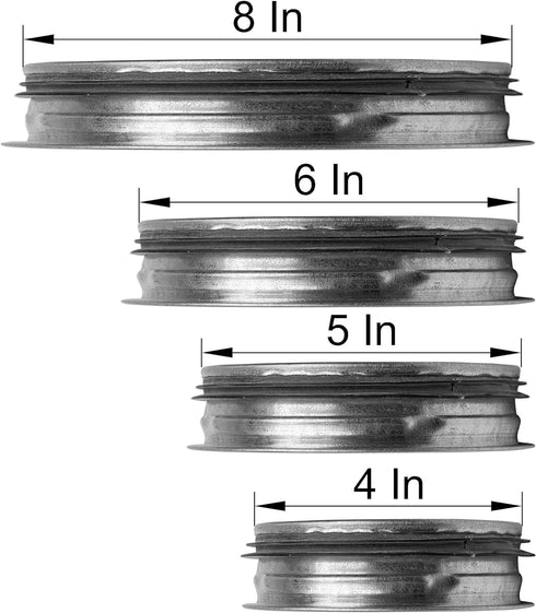 4" Inch Galvanized Steel Tee Cap with Rubber Gasket - Round Vent Cover - Indoor and Outdoor Pipe Cover - Dryer Vent Cover - Dryer Duct End Cap - Metal End Cap - Metal Plug -Round Metal Duct Cap
