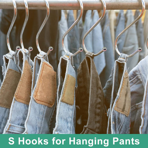 SumDirect Heavy Duty S Hooks - 15 Pack 5.7 Inch Extra Large Meta Stainless Steel S Shaped Hooks for Hanging...