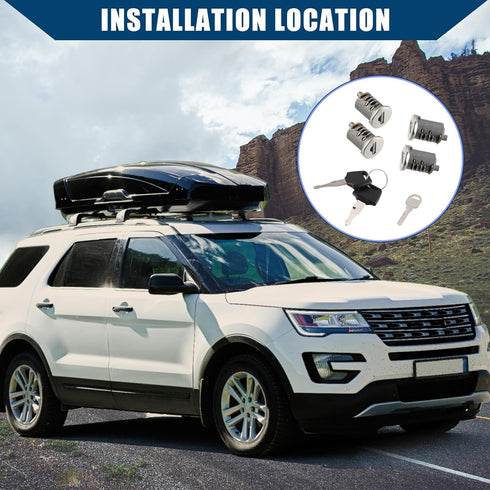 Car Roof Rack Lock Cylinder Lock Core Replace for Yakima Car Rack System Components/Metal Lockable Cylinders Core Lock Kit W/Lock Key and Control ...