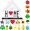 Jetec Home Decor Interchangeable Sign Wooden Decorative Home Signs Interchangeable Table Centerpiece Blessed Table Centerpiece Fireplace Decoratio...