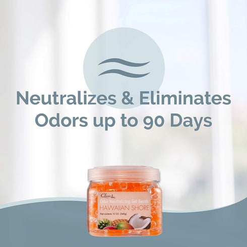 Clear Air Odor Eliminator Gel Beads - 12 oz, Pack of 2 - Air Freshener Made with Essential Oils - Eliminates Odors in Bathrooms, Cars, Boats, RVs ...