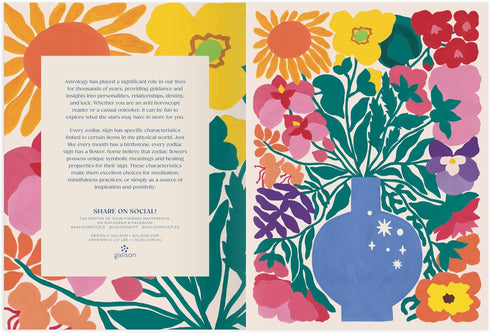 Galison Zodiac Flowers – 1000 Piece Puzzle Featuring Artistic Flowers Paired with Zodiac Signs...