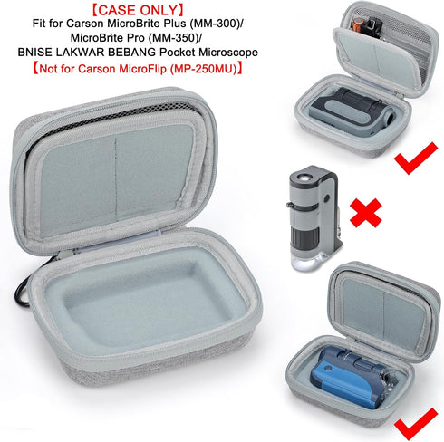USB Microscope Case for Carson MicroBrite Plus (MM-300) BNISE LAKWAR BEBANG Brand Pocket Microscope Mini Handheld Scope, Waterproof Shockproof Dus...