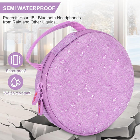 Headphone Case, EVA Hard Case for JBL Live 400BT/460NC and JBL Tune 500BT/510BT/660NC/600 BTNC/570BT Bluetooth Wireless Headphone - Purple......