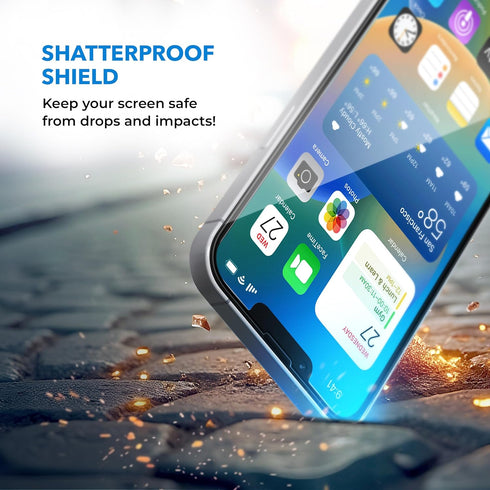 Deppa [2 Pack Screen Protector for iPhone 12/12 Pro (6.1") Tempered Glass | Easy Installation | 9H Hardness | Scratch Resistant | Anti-Fingerprint...
