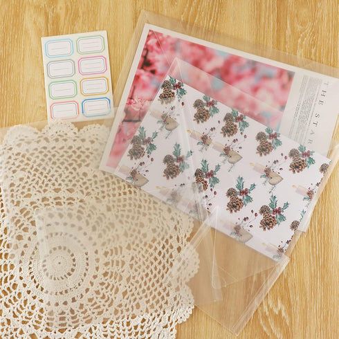 Briartw 30 PACK Storage Bag,Resealable Plastic Envelopes Pockets for Cutting Dies Stencil Crafts Organizer Holder,6x8.75"Clear Storage Envelopes f...