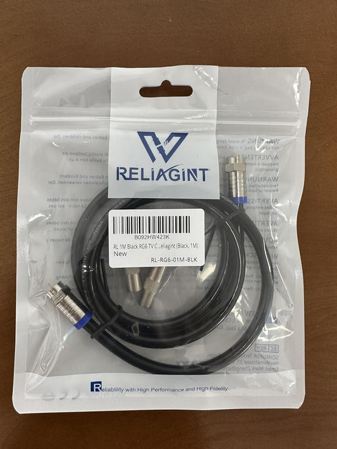 6FT RG6 Coaxial Extension - White Cable with F Connector, Low Loss, High Speed for Digital TV Aerial, Antenna, and Satellite...