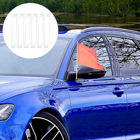 Angoily 12Pcs Sturdy Car Window Flagpoles, Car Flag Post Clips Only, Window Stabilizer Truck Flag Banner Holder Without Flag for Patriotic, Sports...