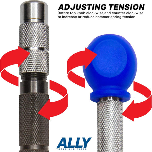 ALLY Tools Super Strong 6 Inch and 5 Inch Heavy Duty Automatic Center Punch, Perfect Automatic Center Punch for Metal, Wood, Plastic, Glass, and M...
