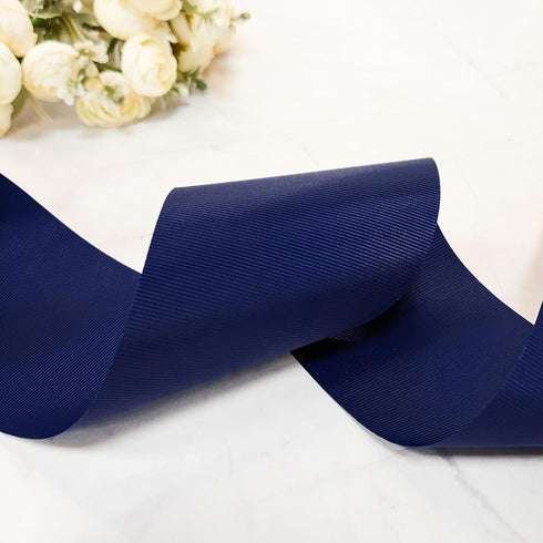 CT CRAFT LLC Grosgrain Solid Fabric Ribbon 3 Inch x 25 Yds Navy Blue for Christmas Home Decor Gift Wrapping DIY Crafts Hair Bow Scrapbook...
