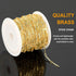 KYUNHOO 16.4 Feet Brass Chains for Jewelry Making 18k Gold Filled Jewelry Chain Roll 12MM Stick Link Chain Necklace for Women DIY Craft Jewelry Ma...