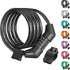 Titanker Bike Lock Cable, 4 Feet Bike Cable Lock Basic Self Coiling Kids Bike Lock Combination with Complimentary Mounting Bracket, 5/16 Inch Diam...
