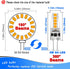 G4 LED Bulb 3 Watt Equivalent 20W-35W Halogen Bulbs 2700K Warm White 350LM AC/DC 12-24 Volt for Landscape Lighting, Under Cabinet Lighting, Chande...