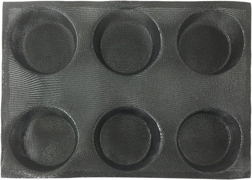 Bluedrop Silicone Bun Bread Form Round Shape Bread Tray Perforated Bakery Molds...