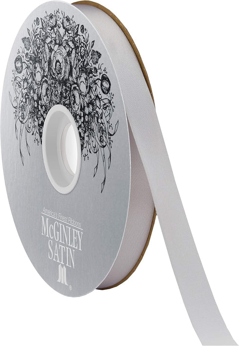 McGinley Mills 9/16" W Acetate Satin Ribbon, Silver Gray, 100 Yard Spool...