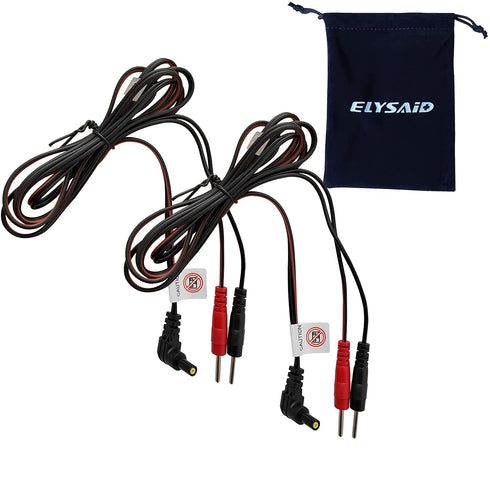 2Pcs/pack Replacement Electrode Lead Wires Connect Cables Pin 2mm For TENS Electronic Therapy Machines...