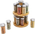 Orii 16 Jar Spice Rack with Spices Included - Rotating Countertop 2 Tier Tower Organizer for Kitchen Spices and Seasonings, (Bamboo Wood)...