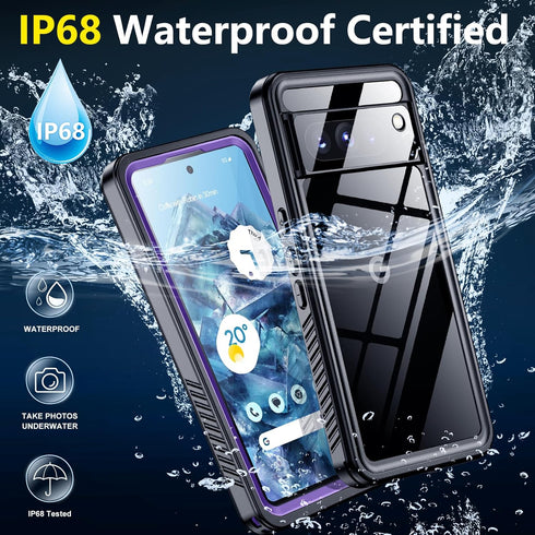 for Google Pixel 8 Pro Case Waterproof,Built-in?Screen & Camera Lens Protector??IP68 Underwater? Full Body Heavy Duty Protection?12FT Military Sho...