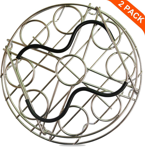 Steamer Cooling Rack Trivet Accessory Set, Include 9-holes Egg Steamer Cooking Rack with Heat Resistant Silicon Handles & Compatible for 6, 8 Quar...