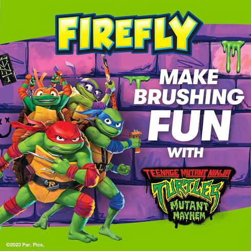 Firefly Clean N' Protect Teenage Mutant Ninja Turtles Power Toothbrush with 3D Character Cover, Soft Bristles, Battery Included, Ages 3+, 1+1...