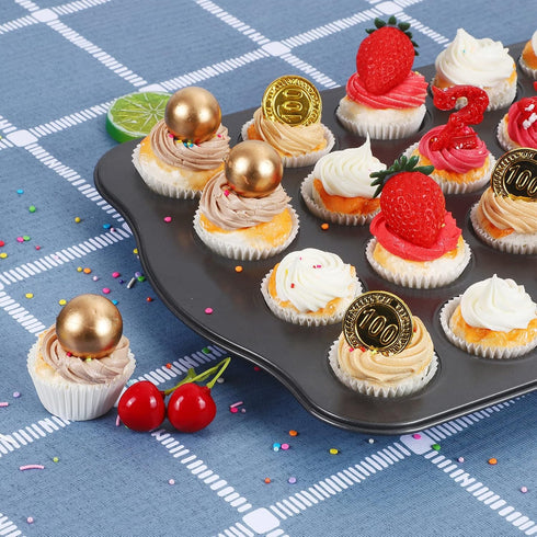 Caperci 500 Count Mini Cupcake Liners White Muffin Liners Greaseproof No Smell Small Cupcake Wrappers Baking Cups...